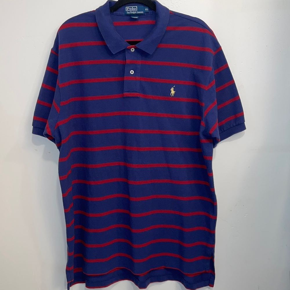 Polo‎ Ralph Lauren XL blue/red stripe